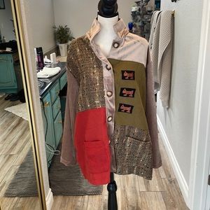 Vintage Rafael, long sleeve, velvet shirt, size extra large